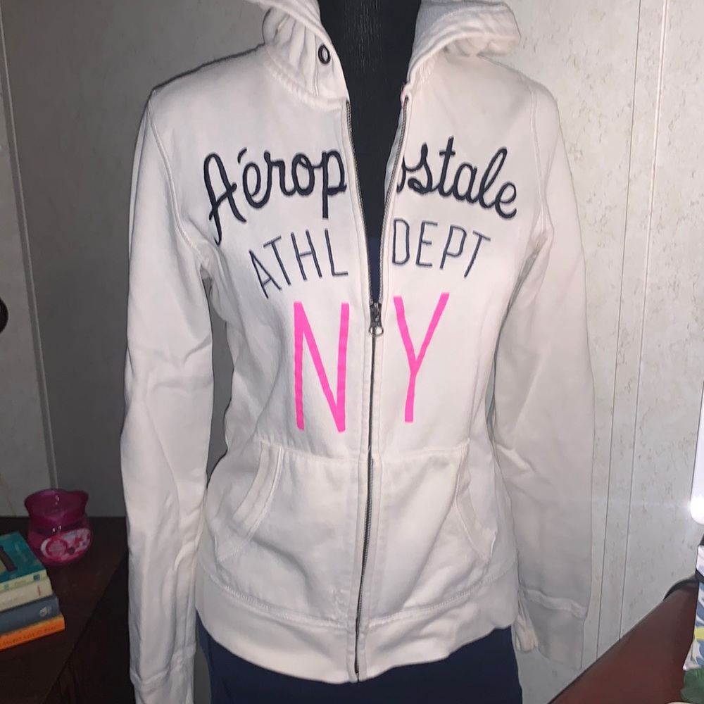 WOMENS OR JUNIORS AEROPOSTAL ZIP UP HOODIE SIZE LARGE.